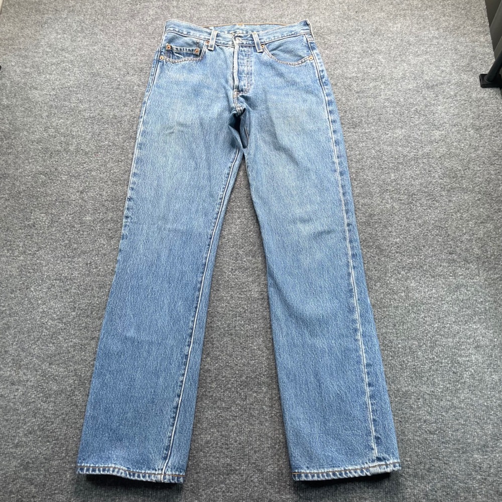 Levi's 501 Jeans Men 28x32 Blue Straight Leg Button Fly Denim 00501-0193
